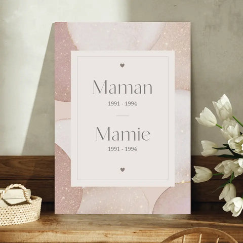 Affiche personnalisable - Maman / Mamie