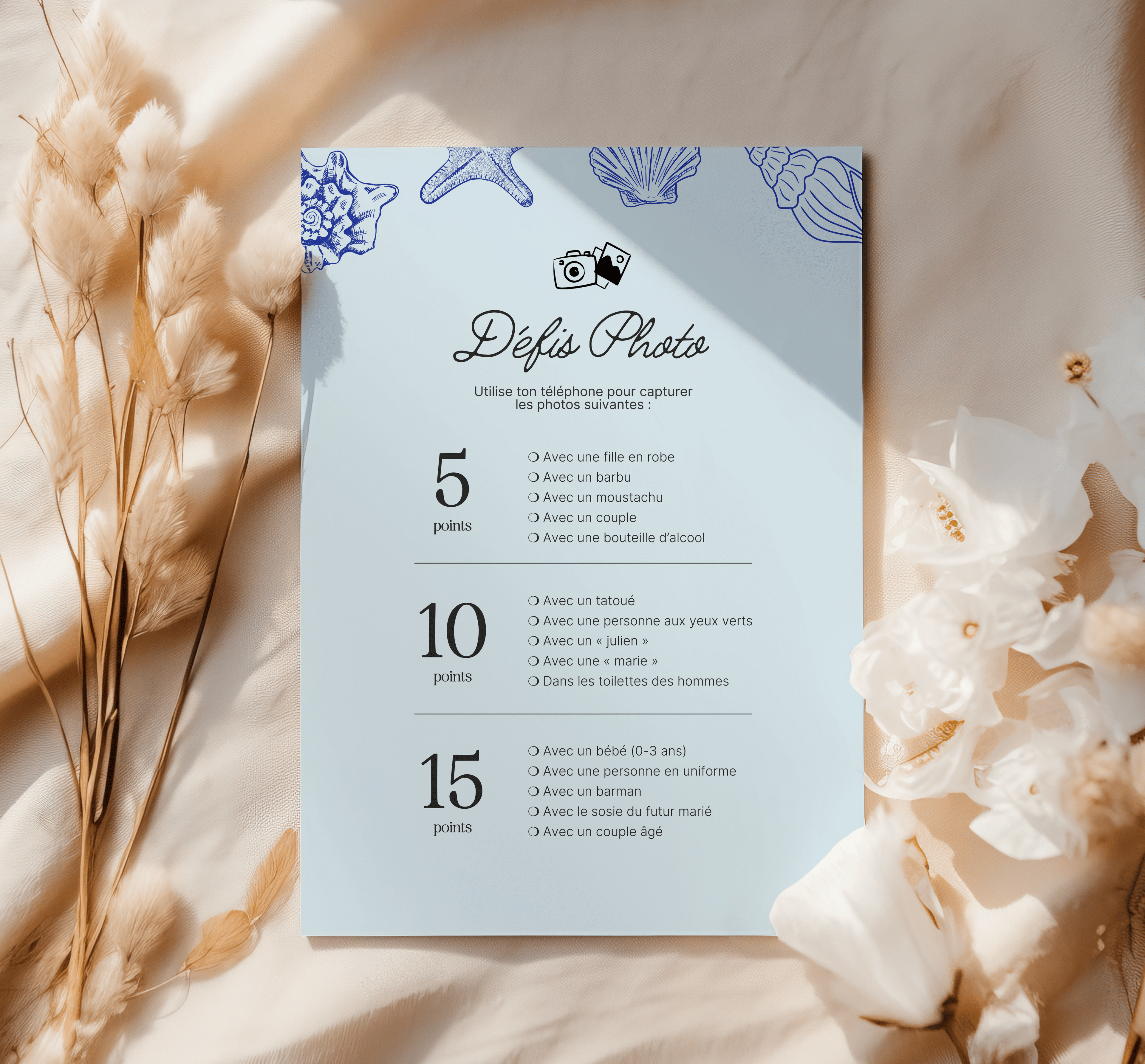 15 Défis photos EVJF – Thème Sea