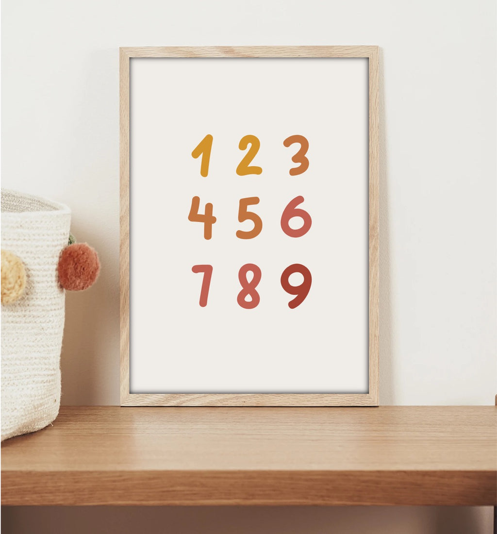 Affiche Educative — Chiffres 1 à 9