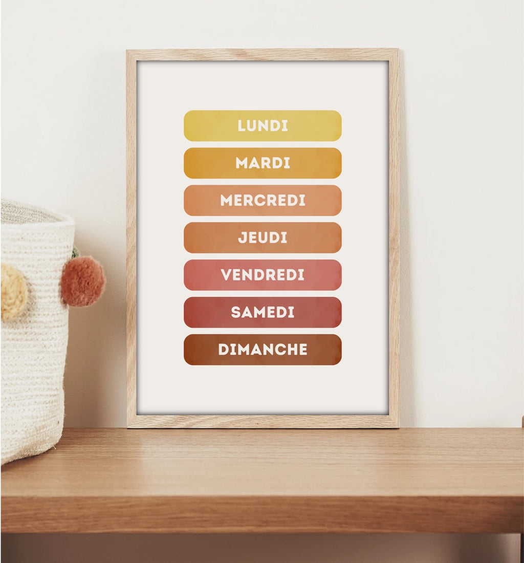 Affiche Educative — Jours de la semaine