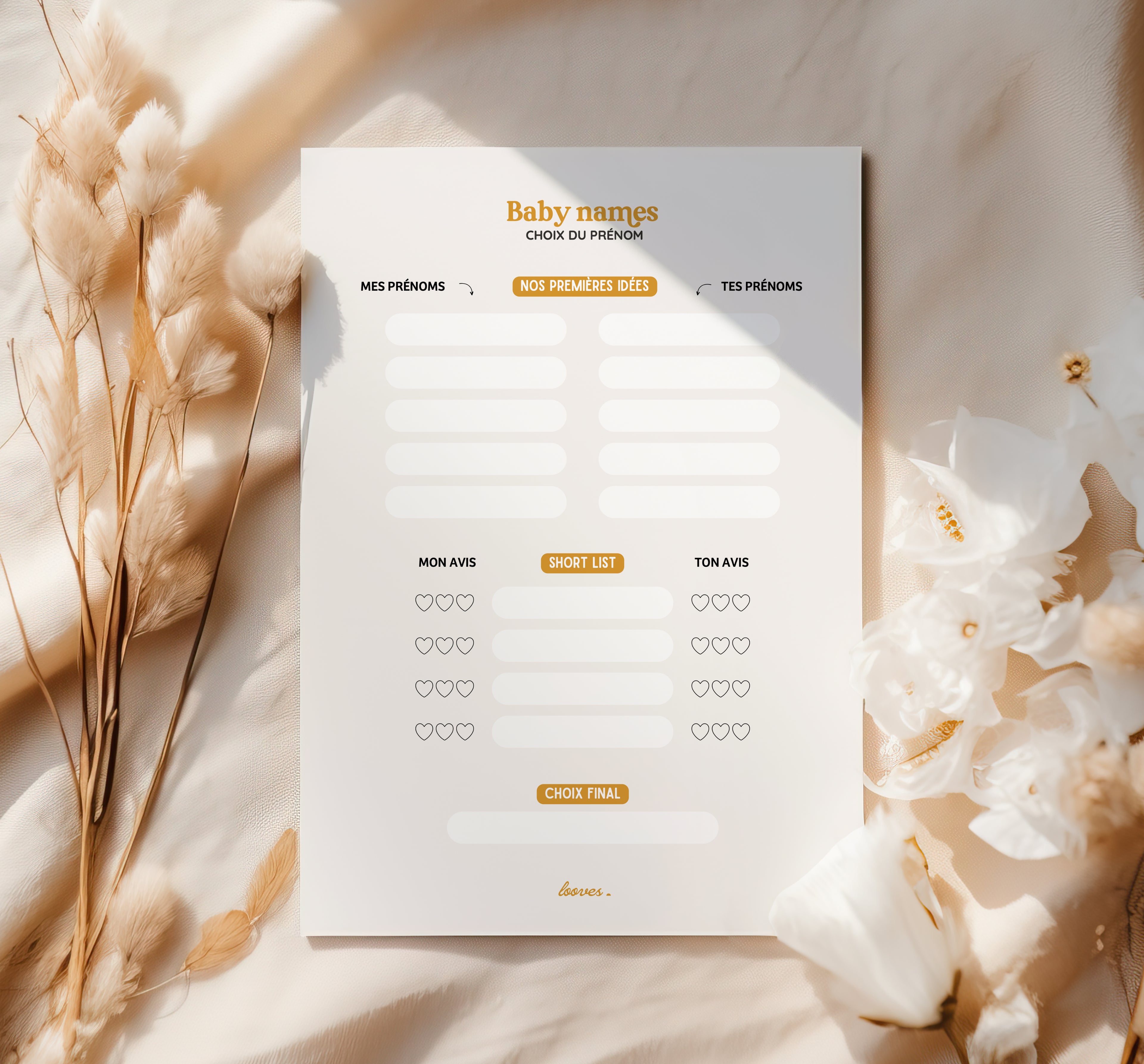 Baby Names - Fiche prénom bébé