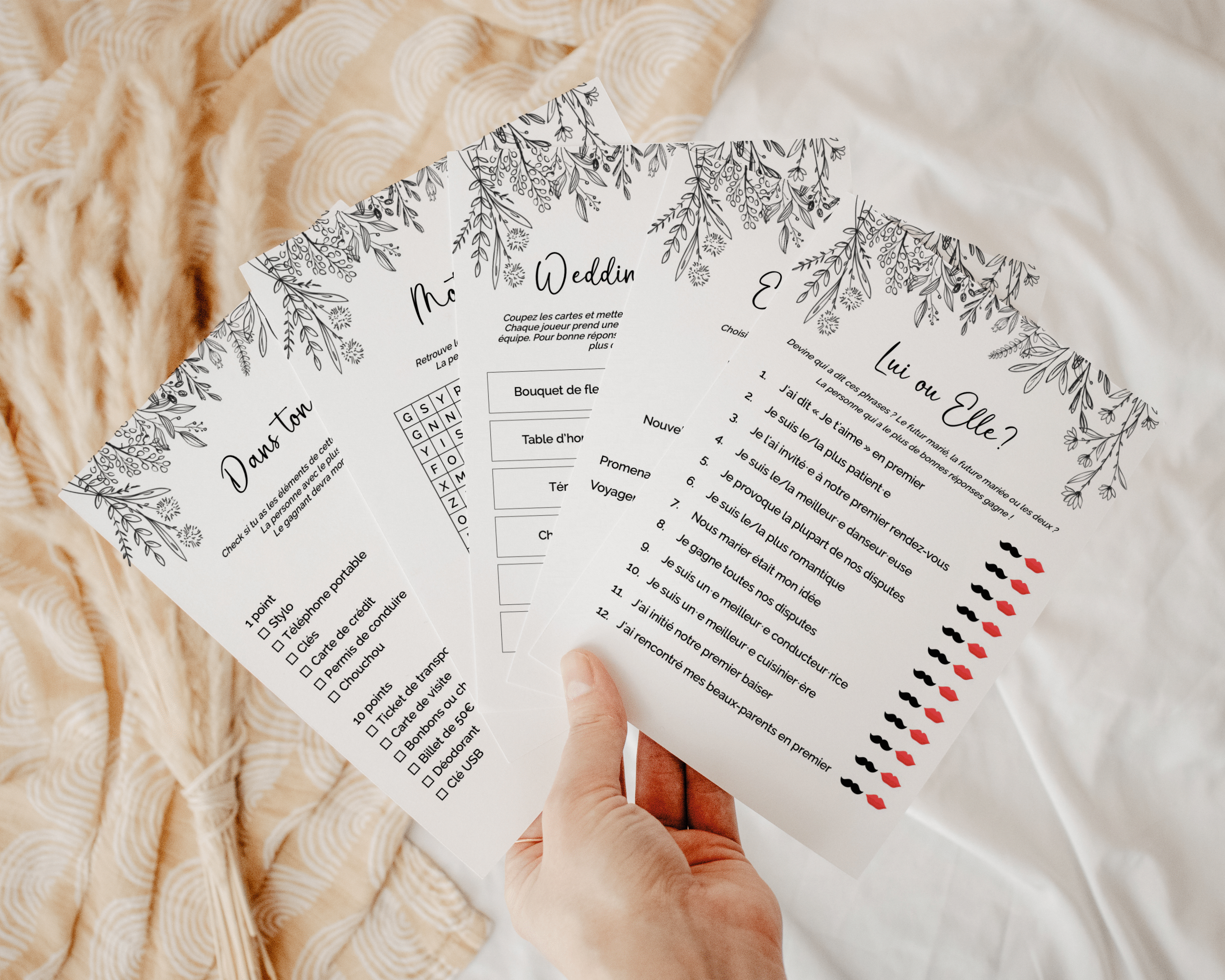 30 Jeux EVJF – Thème Minimalist