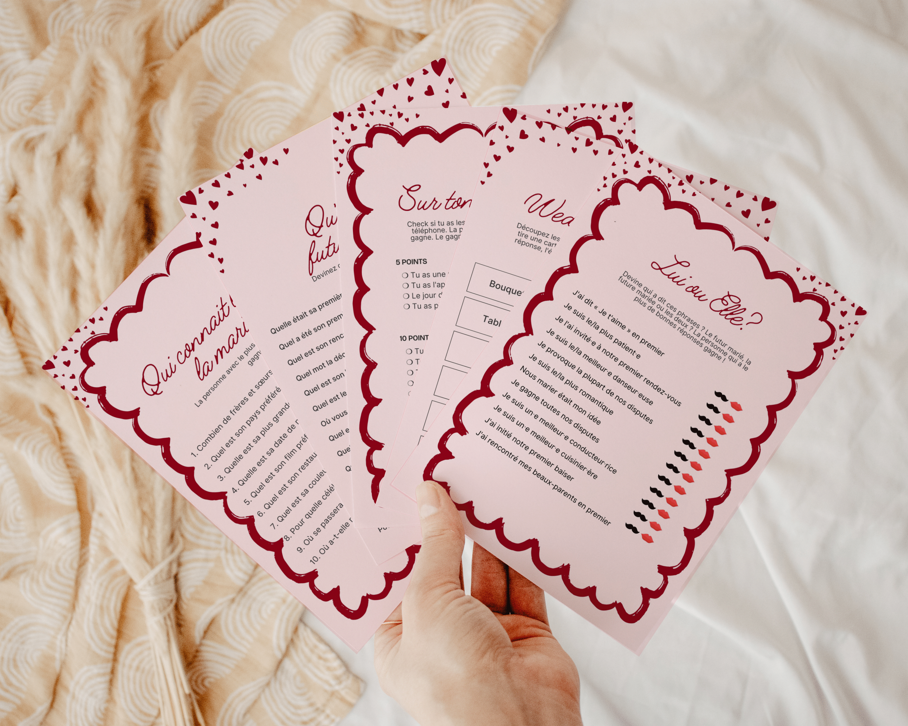 30 Jeux EVJF – Thème Coeur