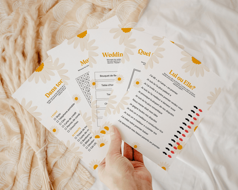 30 Jeux EVJF à télécharger - Thème Daisy