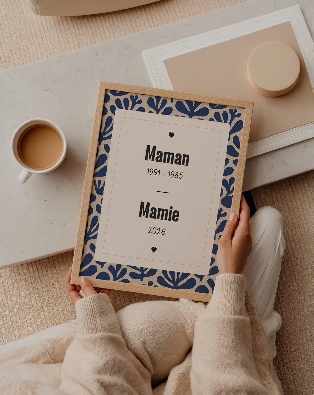 Annonce de grossesse • Mamie • Abstract Bleu