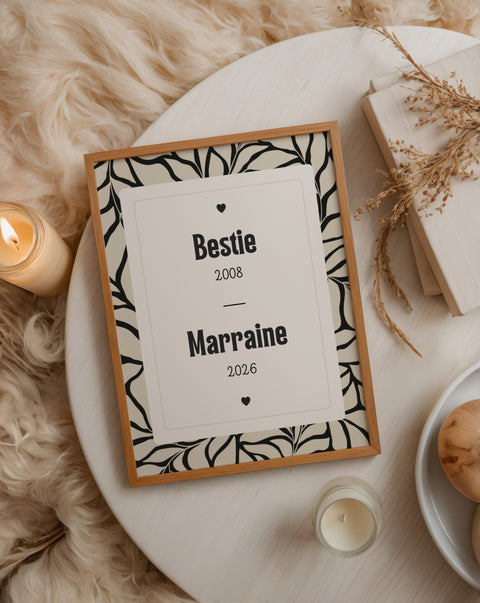 Demande de Marraine — Thème Abstract Noir