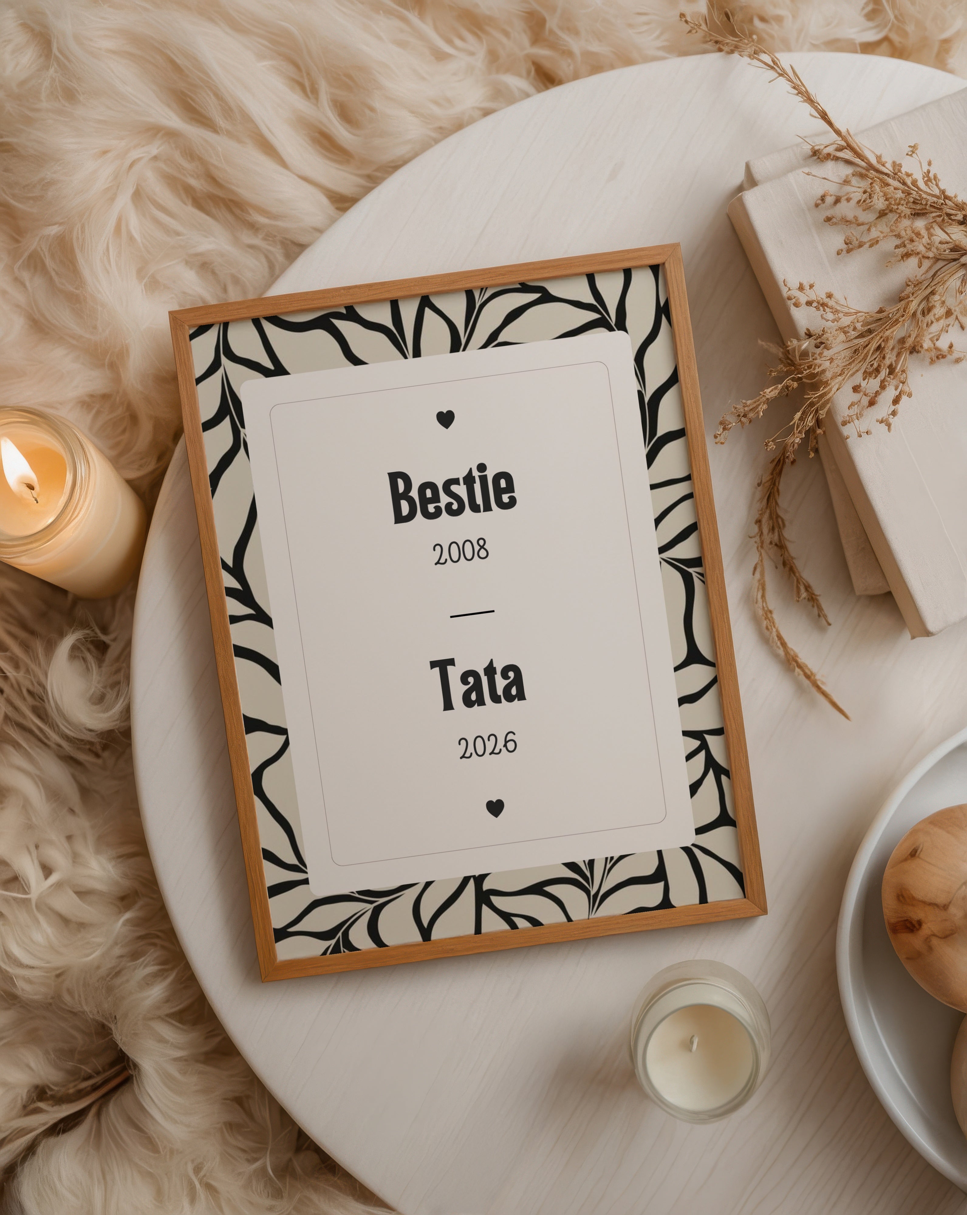 Annonce de grossesse Tata — Thème Abstract Noir