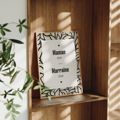 Demande de Marraine — Thème Abstract Noir