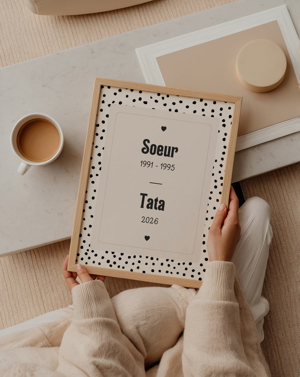 Annonce de grossesse Tata — Thème Dots