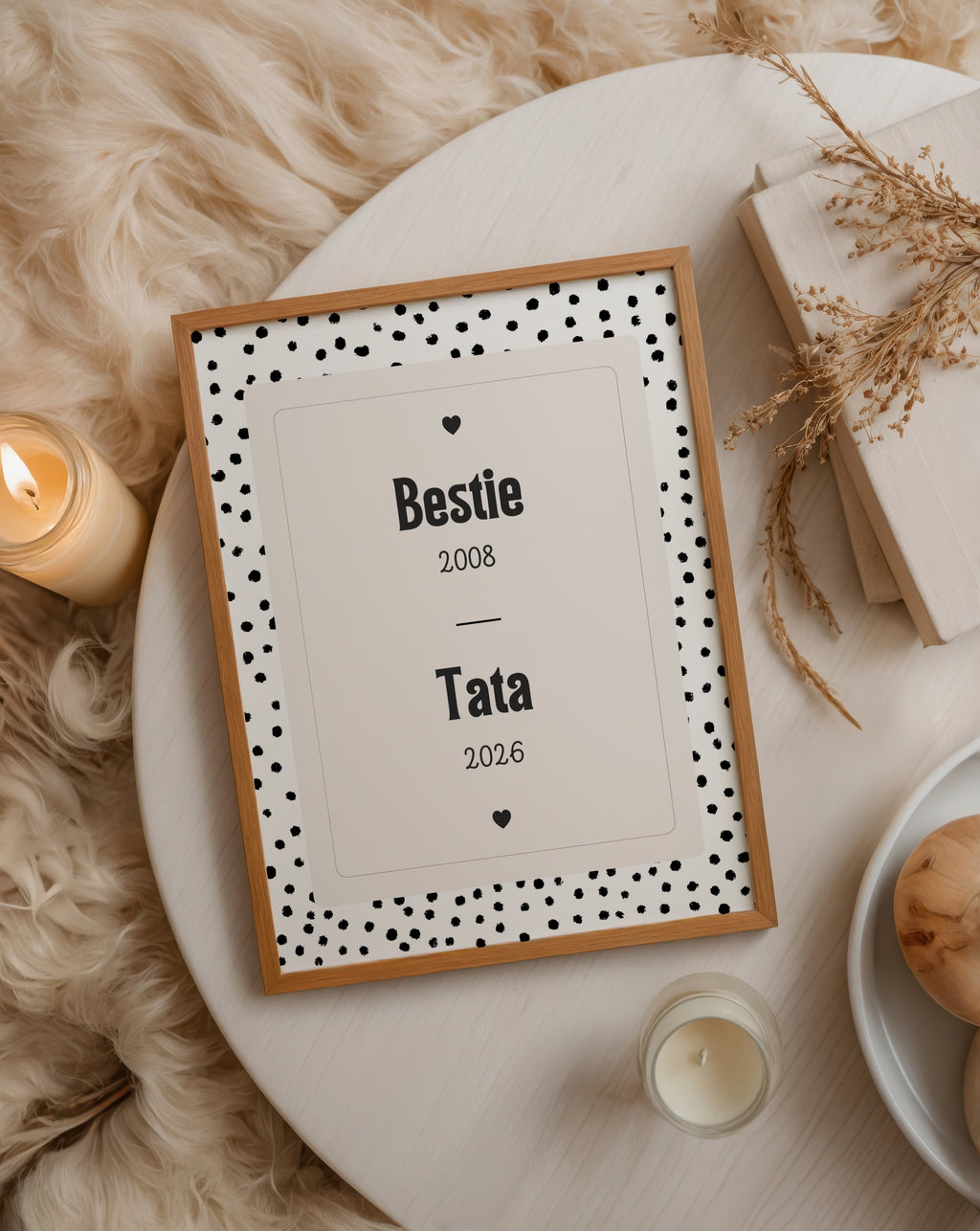 Annonce de grossesse Tata — Thème Dots