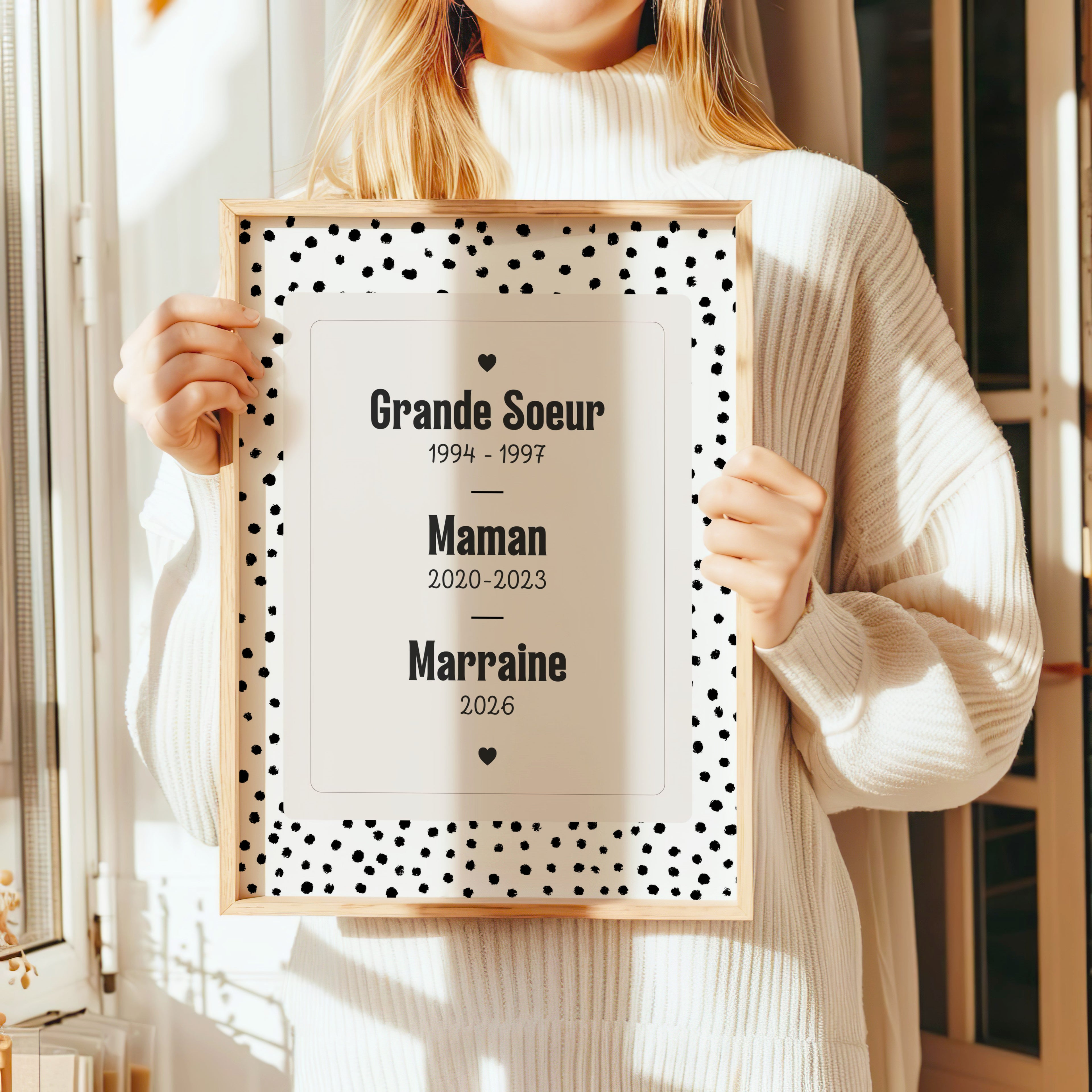 Demande de Marraine — Thème Pois noirs