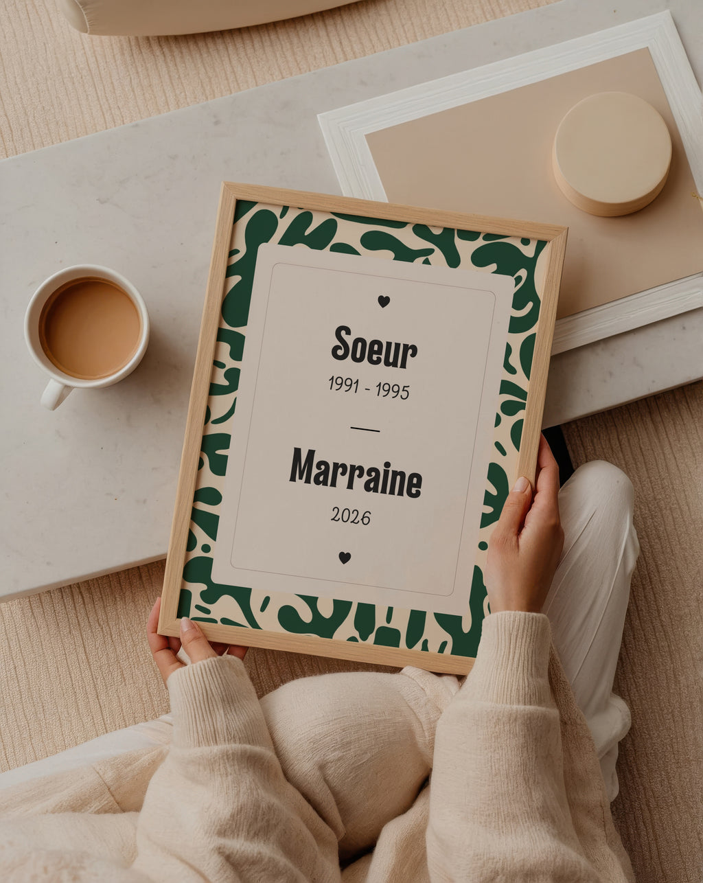 Demande de Marraine — Thème Abstract Vert