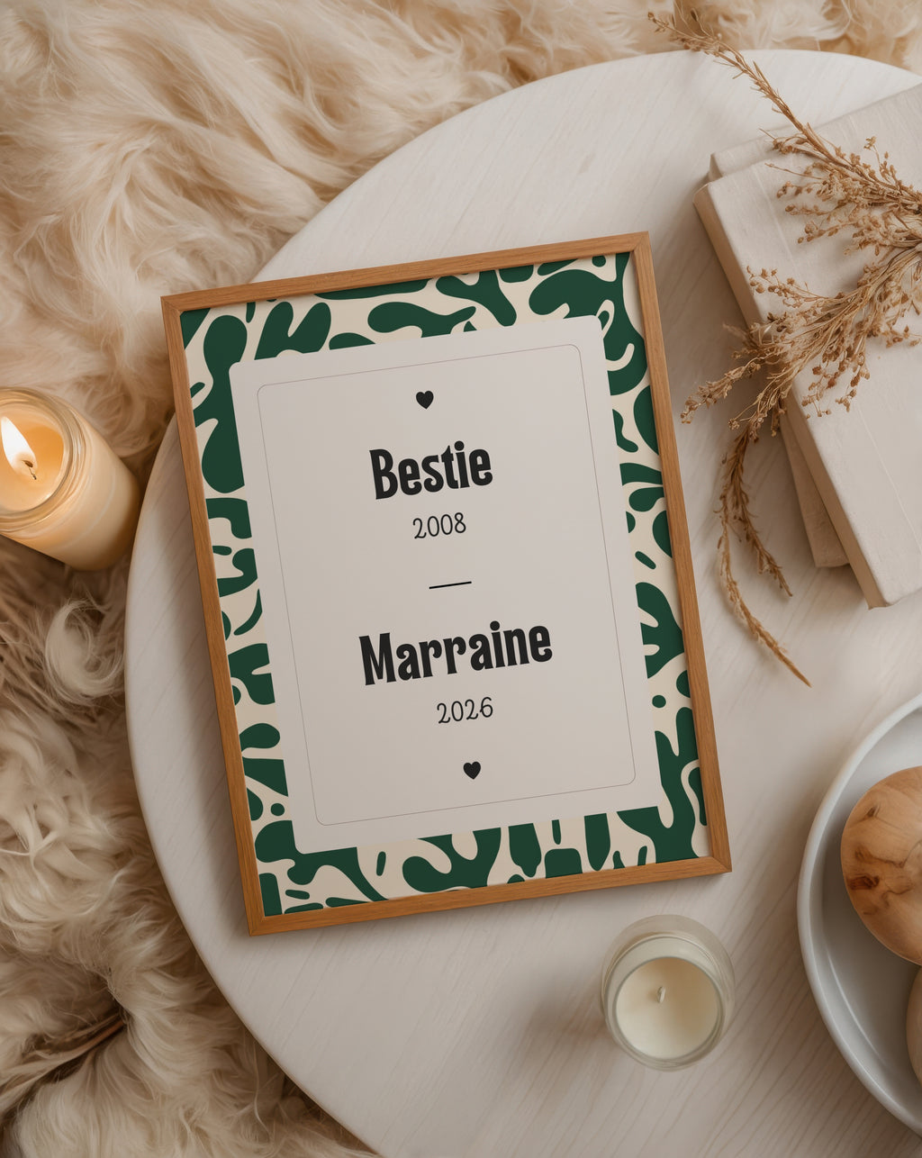 Demande de Marraine — Thème Abstract Vert