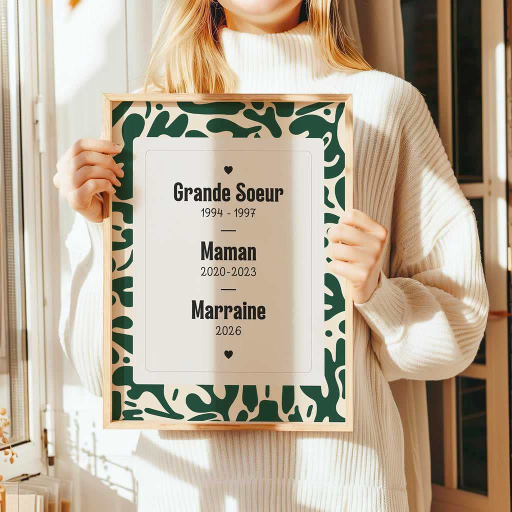 Demande de Marraine — Thème Abstract Vert