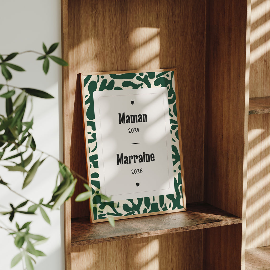 Demande de Marraine — Thème Abstract Vert