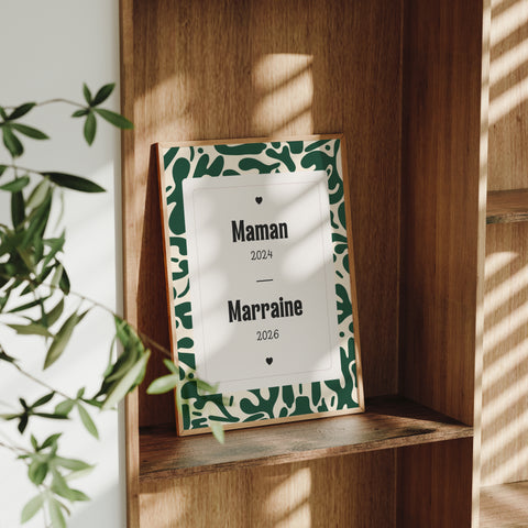 Demande de Marraine — Thème Abstract Vert