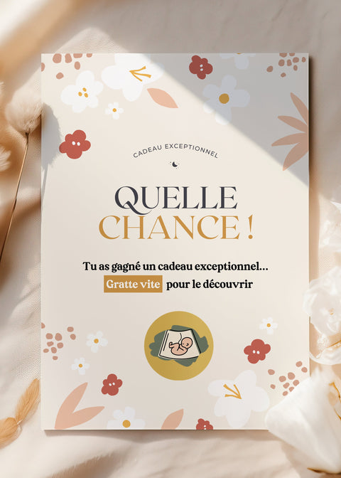 Carte à gratter - Annonce de grossesse - Lot de 3