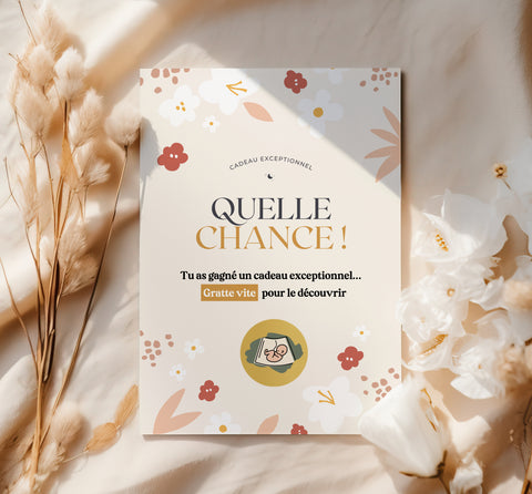 Cartes à gratter — Annonce de grossesse — Thème Flowers (par lot de 4)