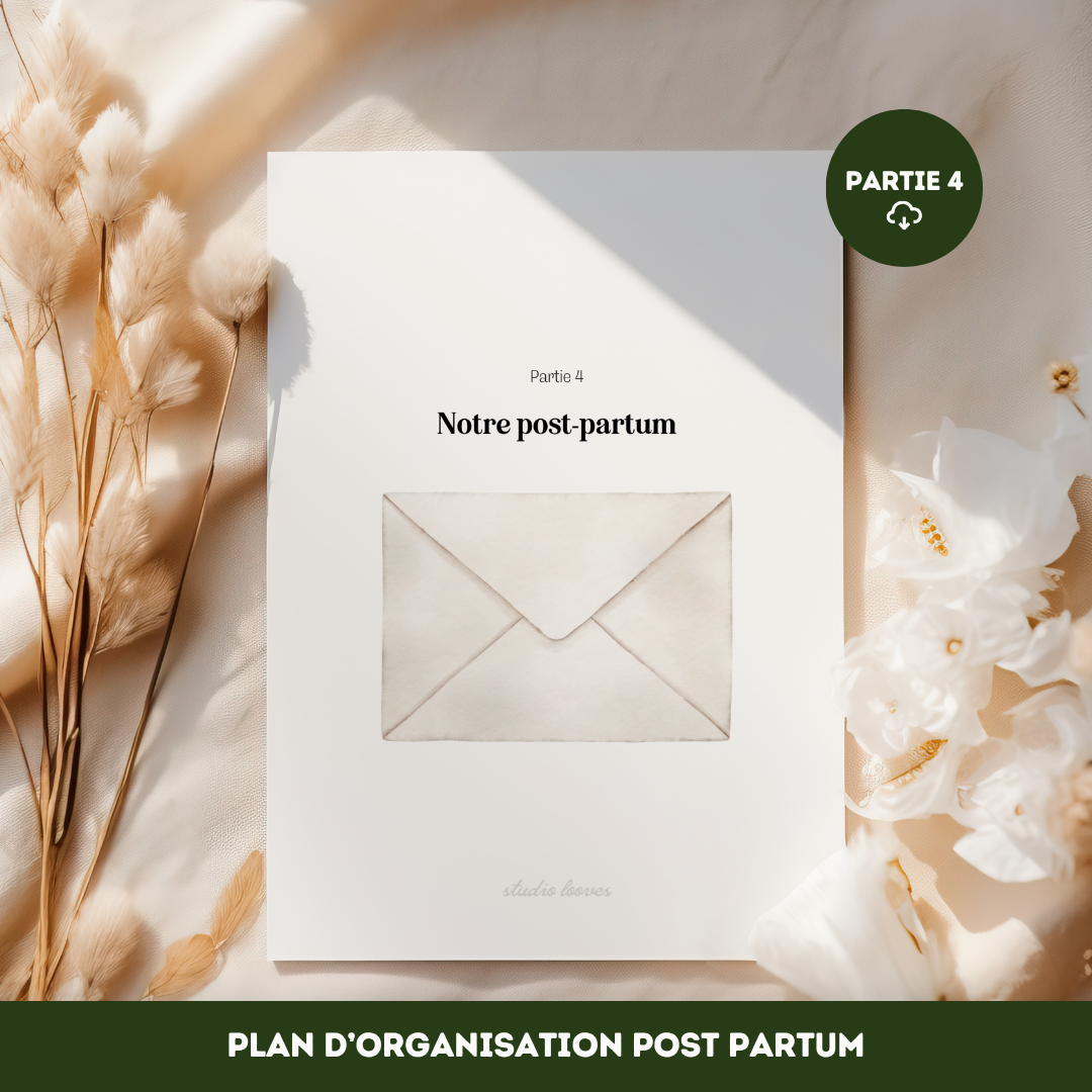 Post partum - Notre plan post partum