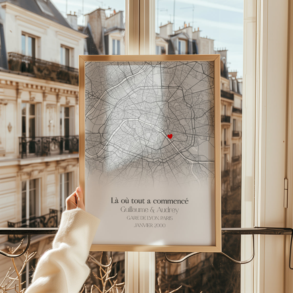 Affiche lieu de rencontre personnalisable - Cadeau couple – Studio Looves