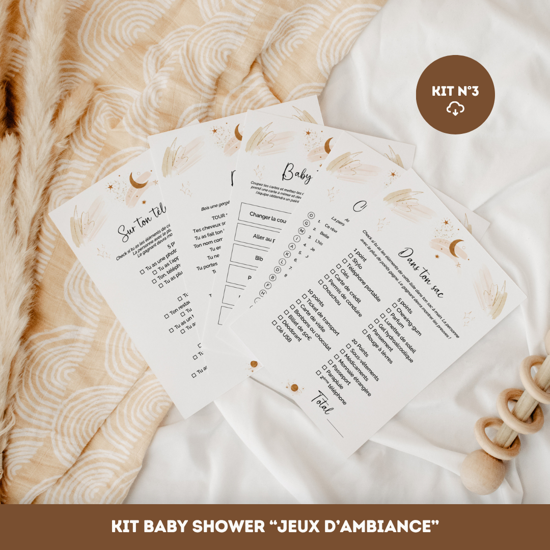 Kit baby shower n°3 - Jeux d'ambiance