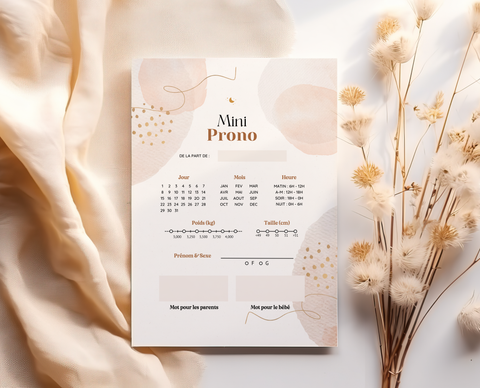 Cartes Pronostics Naissance - Minimalist