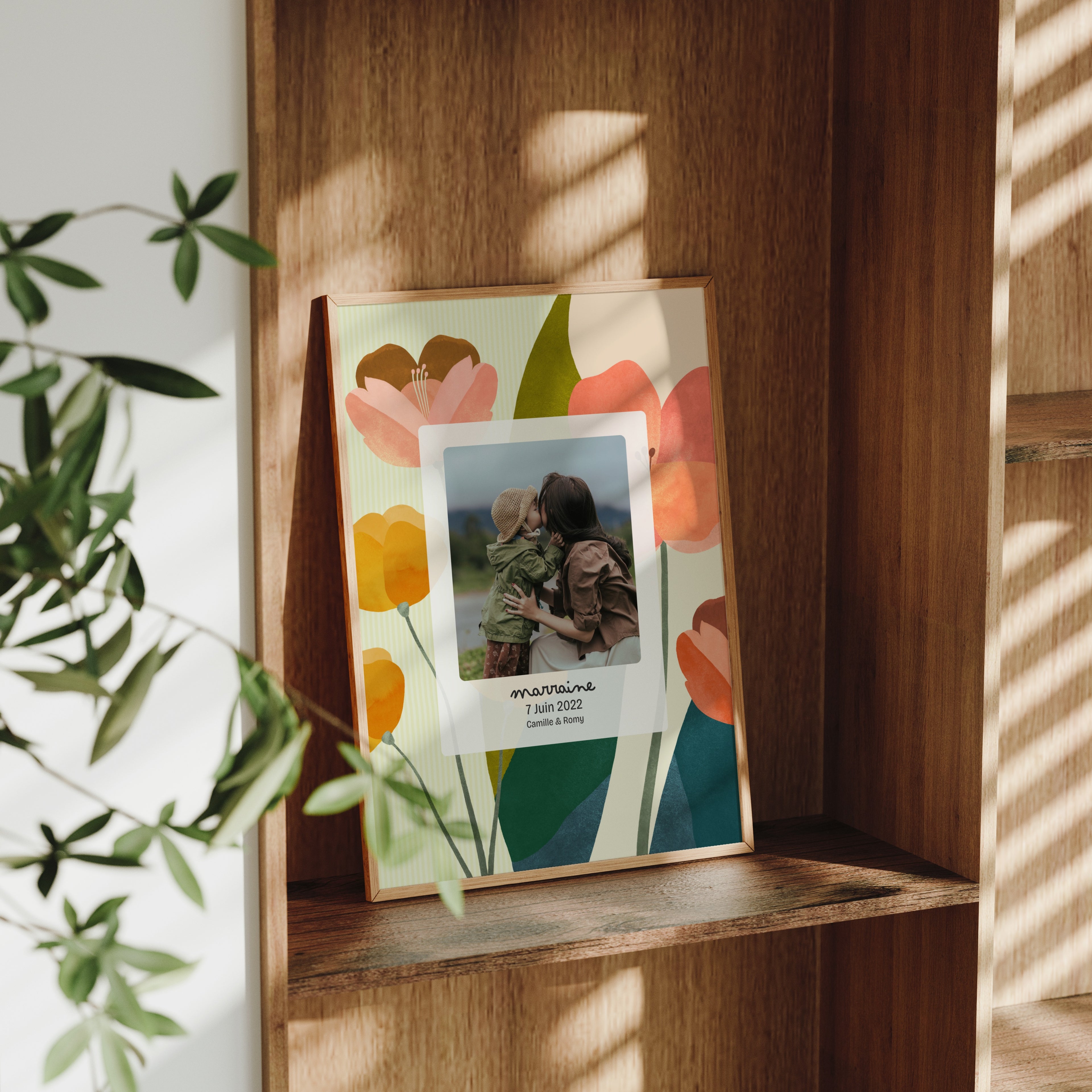 Affiche Marraine — Thème Floral