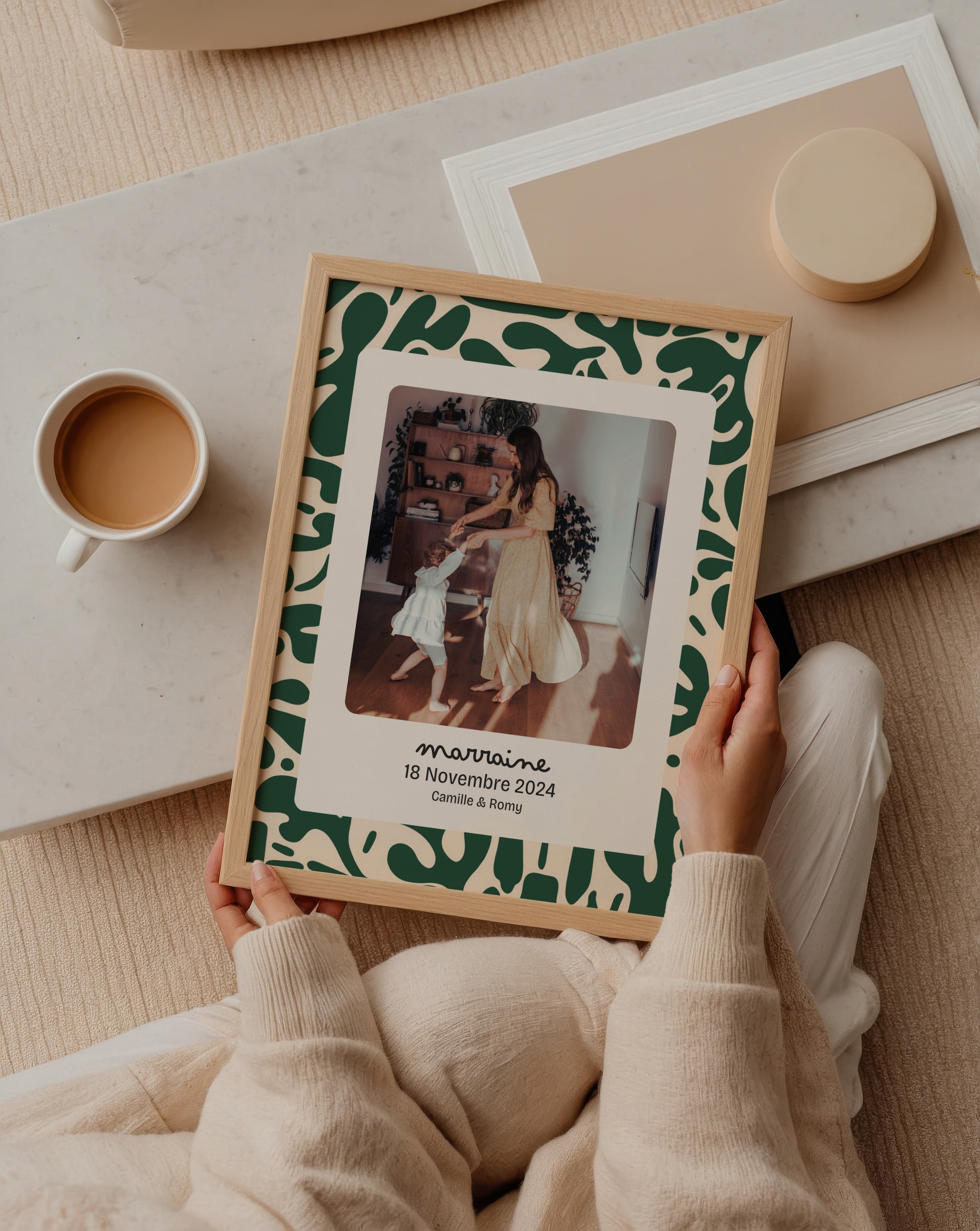 Affiche Marraine — Thème Abstract Vert