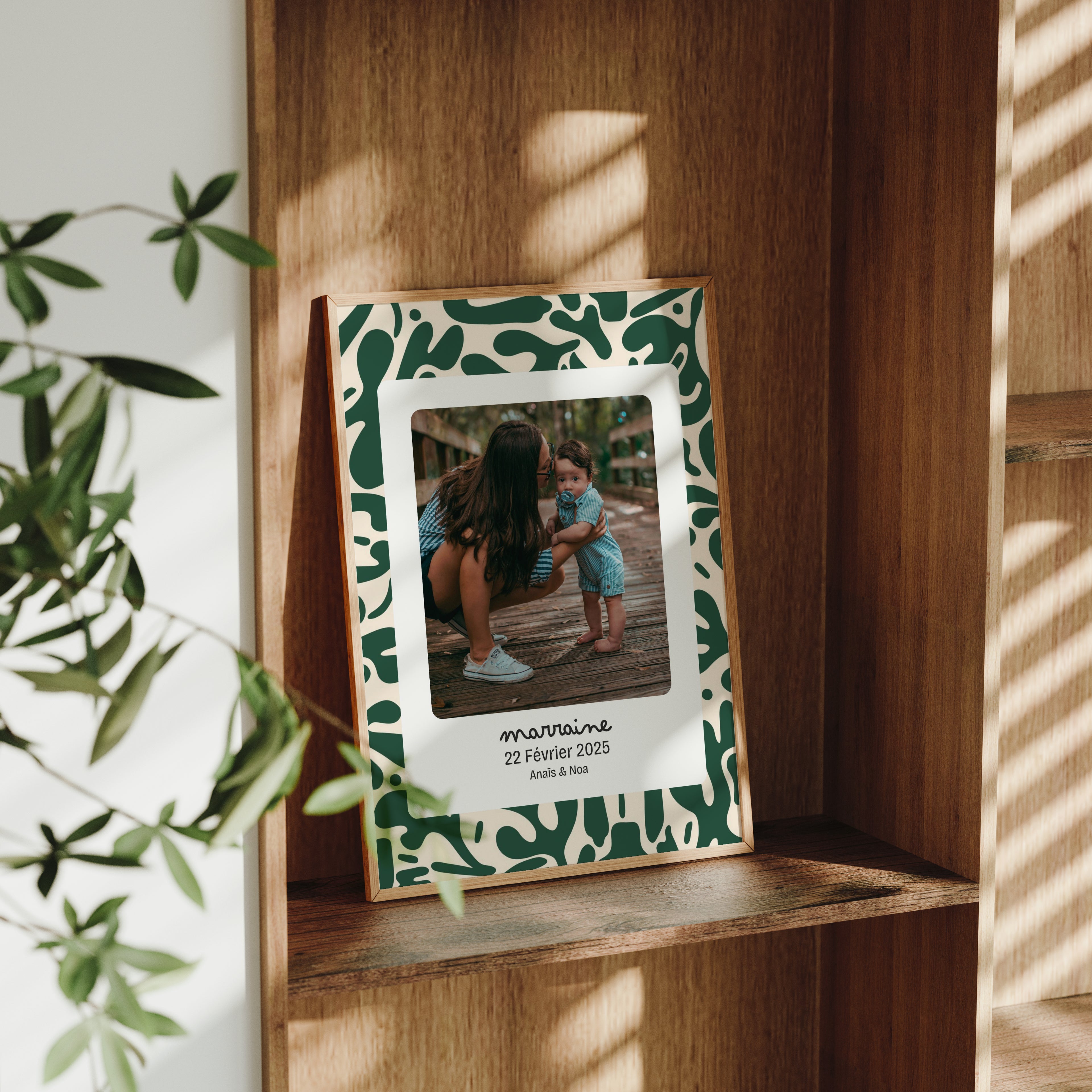 Affiche Marraine — Thème Abstract Vert