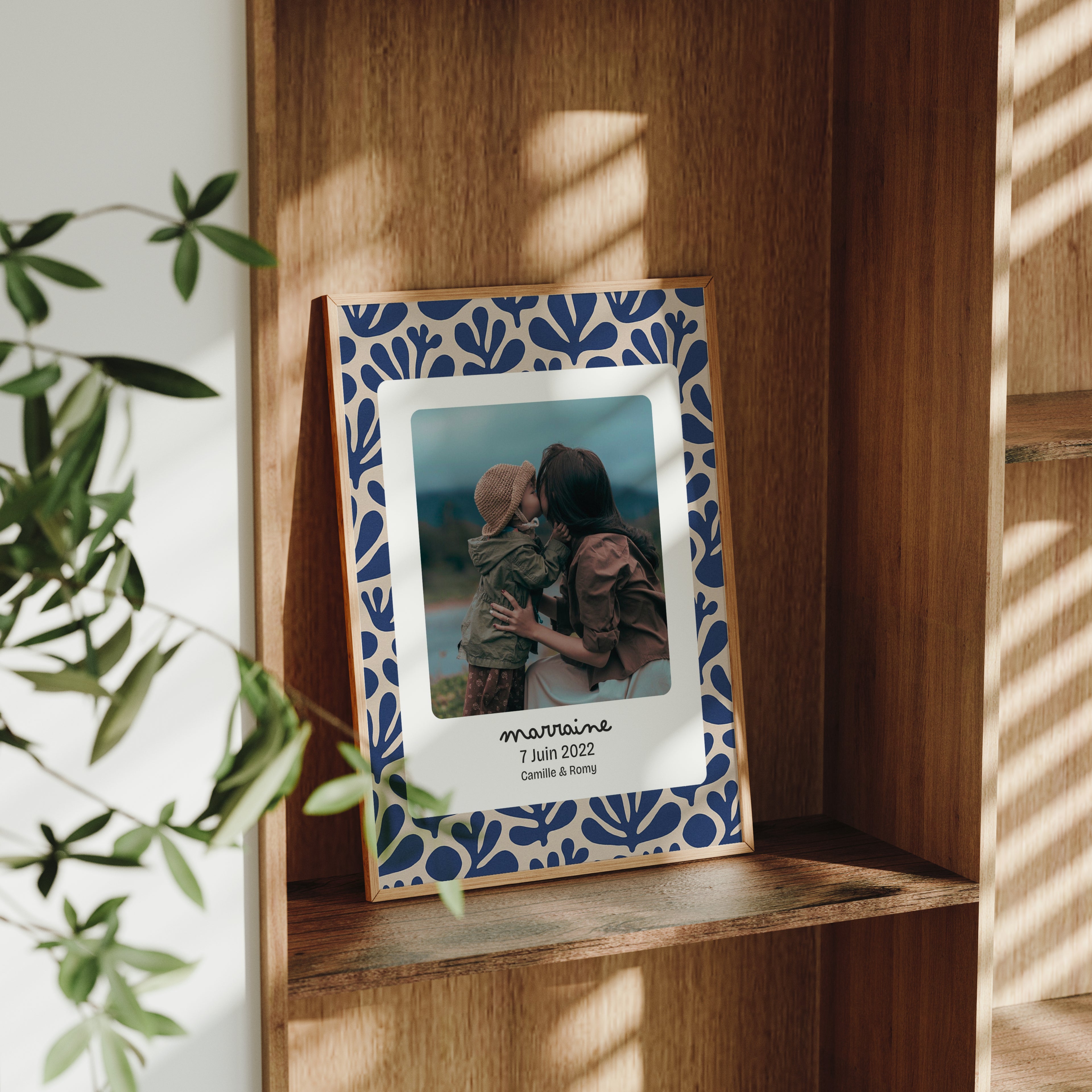 Affiche Marraine — Thème Abstract Bleu