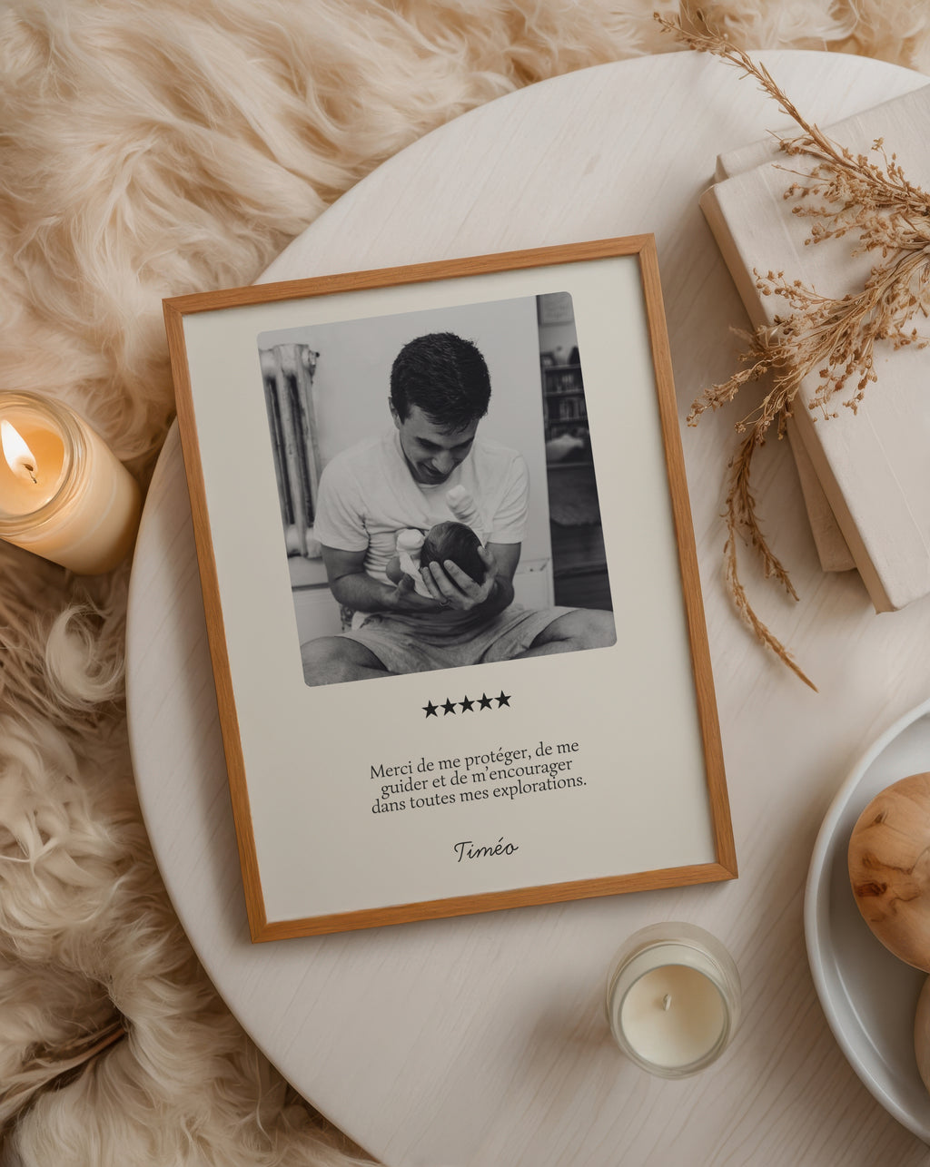 Affiche Papa — Thème 5 étoiles