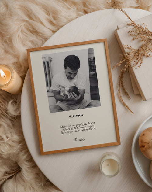 Affiche Papa — Thème 5 étoiles