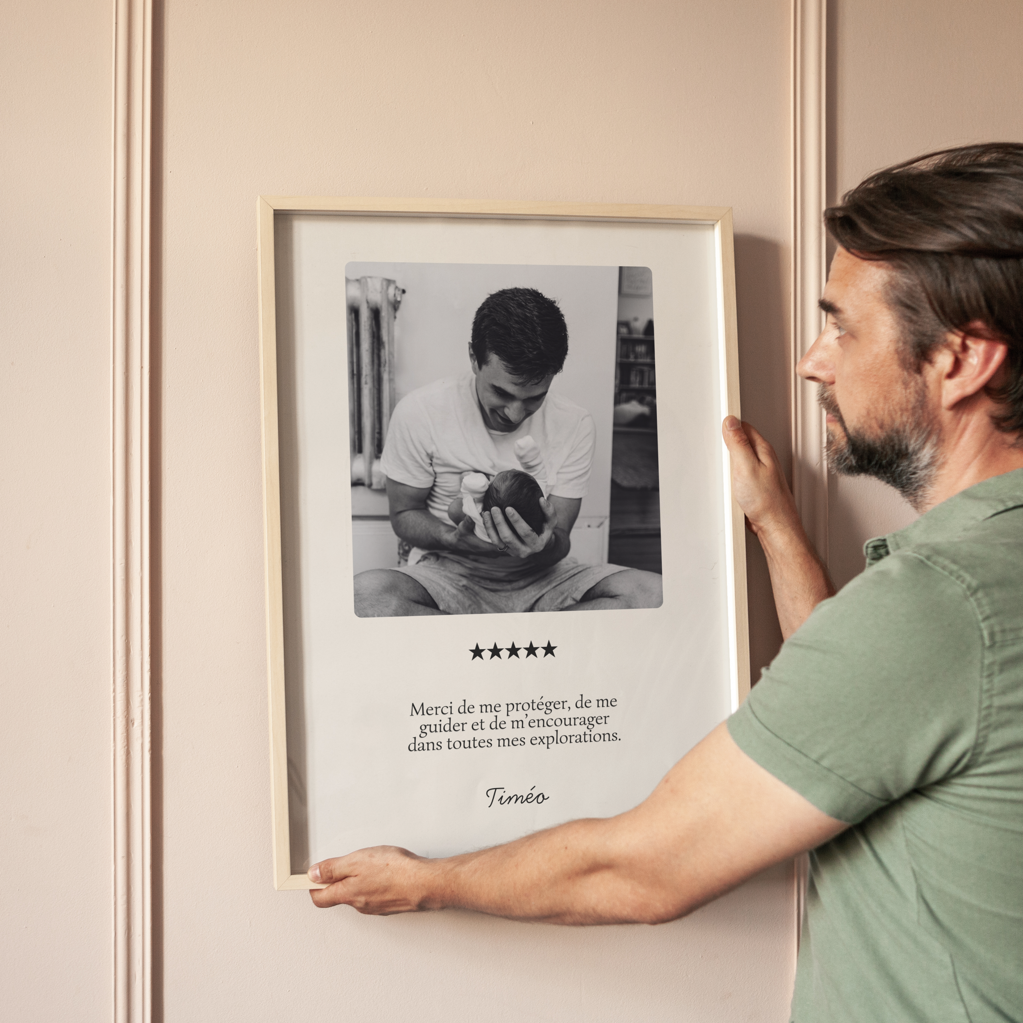 Affiche Papa — Thème 5 étoiles
