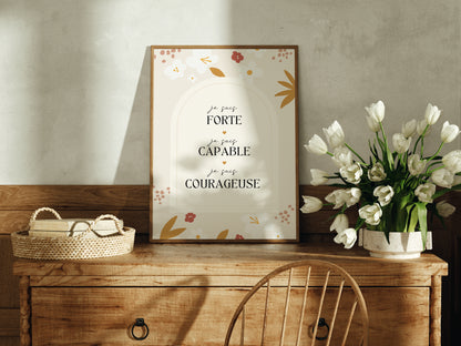 Affiche - Affirmations positives - Flowers